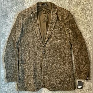 Lands’ End Wool Herringbone Sport Coat - 42 Long - Gray - NWT